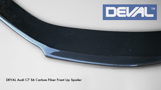 12-15 Audi S6 DEVAL Carbon Fiber Front Lip Spoiler