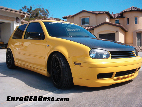 9905 VW Golf MKIV EuroGEAR Notchless Carbon Fiber Hood