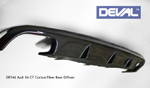 12-15 Audi S6 C7 DEVAL Carbon Fiber Rear Diffuser