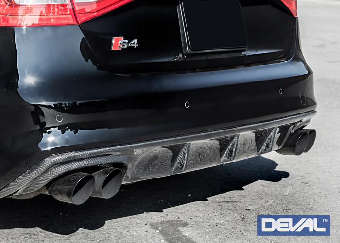 13-14 Audi S4 DEVAL Carbon Fiber Rear Diffuser