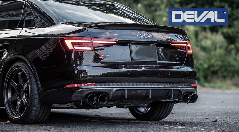 18-19 Audi S4 B9 DEVAL Carbon Fiber Rear Diffuser