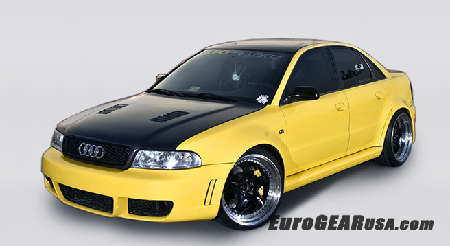 96-01 Audi A4 EuroGEAR Vented Carbon Fiber Hood