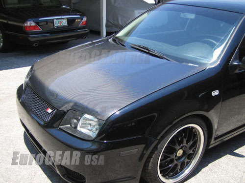 99-05 VW Jetta EuroGEAR notchless Carbon Fiber Hood